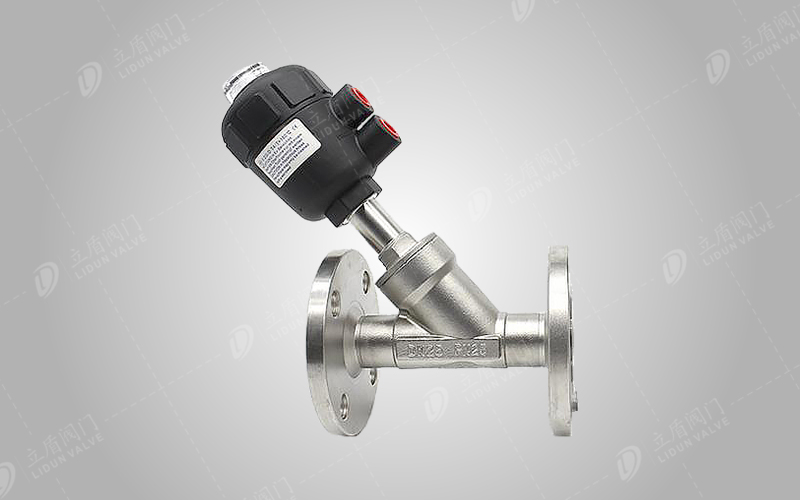 法蘭氣動角座閥